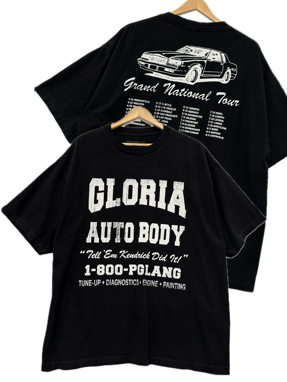 Kendrick Lamar Gloria Auto Body T-shirt Mens Size XL Grand National Tour 2025